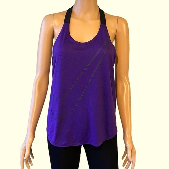 Nike elasticka Grx racer tank top purple woman’s size medium like new - Picture 1 of 7